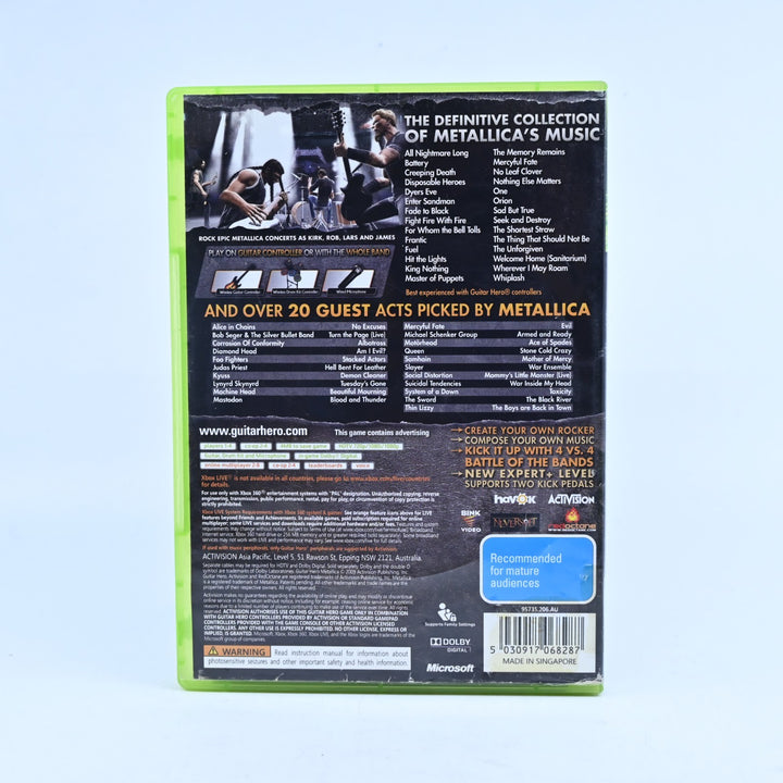 Guitar Hero: Metallica - Xbox 360 Game + Manual - PAL - MINT DISC!