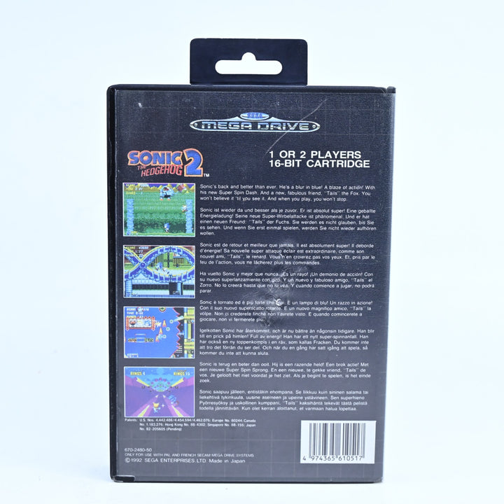Sonic The Hedgehog 2 - Sega Mega Drive Game - PAL + Manual - FREE POST!