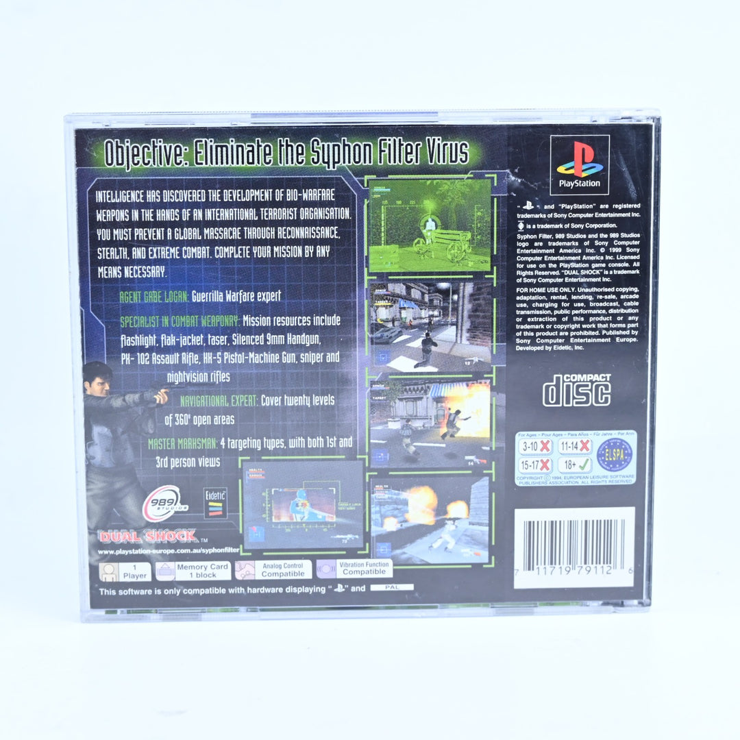 Syphon Filter - Sony Playstation 1 / PS1 Game + Manual - PAL - MINT DISC!