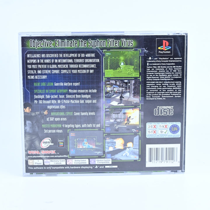 Syphon Filter - Sony Playstation 1 / PS1 Game + Manual - PAL - MINT DISC!