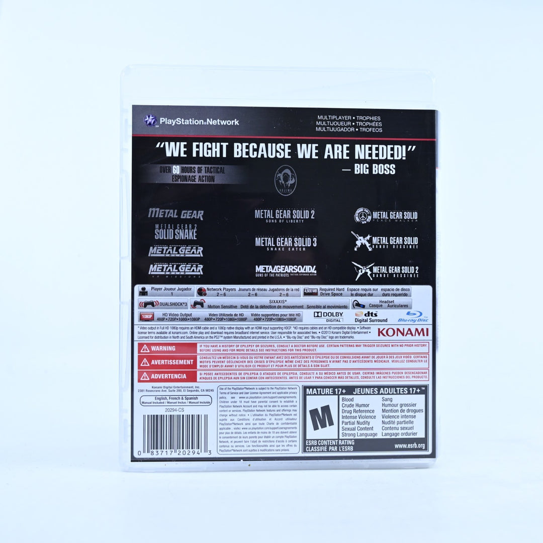 Metal Gear Solid: The Legacy Collection - Sony Playstation 3 / PS3 Game + Manual