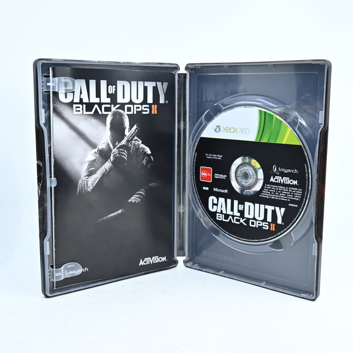 Call Of Duty Black Ops II Steelbook - Xbox 360 Game + Manual - PAL - MINT DISC!