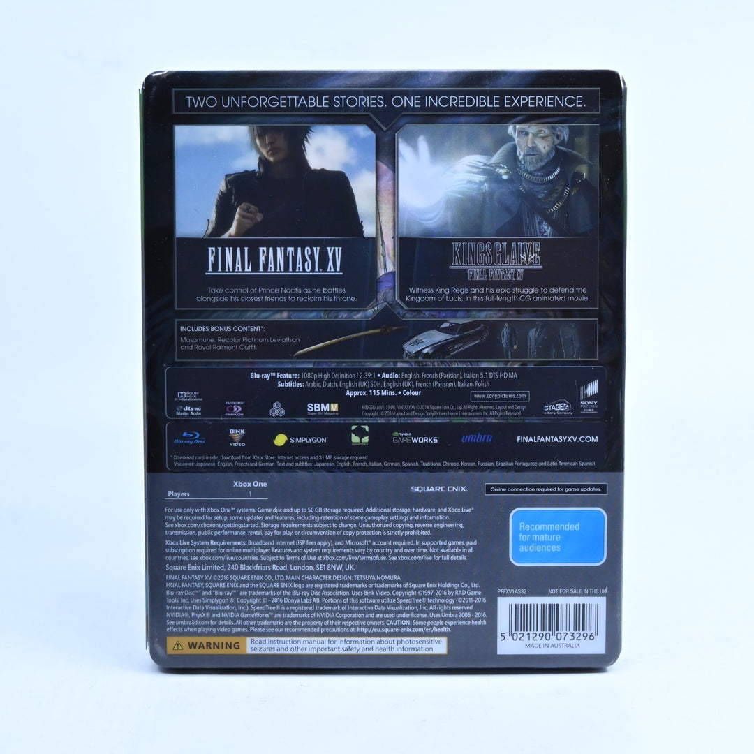 Final Fantasy XV - Deluxe Edition Steelbook - No Kingsglaive - Xbox One Game