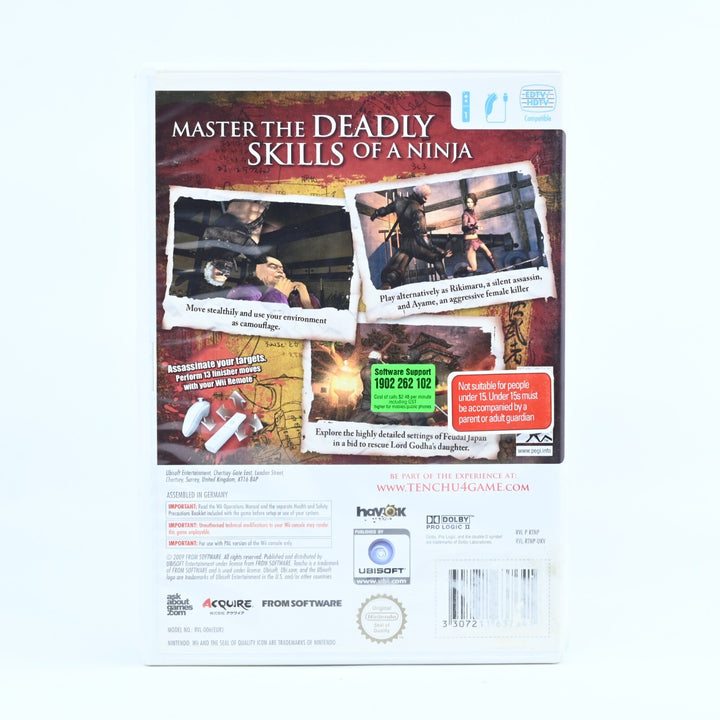 Tenchu: Shadow Assassins - Nintendo Wii Game + Manual - PAL