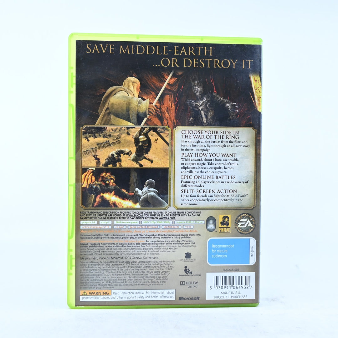 The Lord of the Rings: Conquest - Xbox 360 Game + Manual - PAL - MINT DISC!