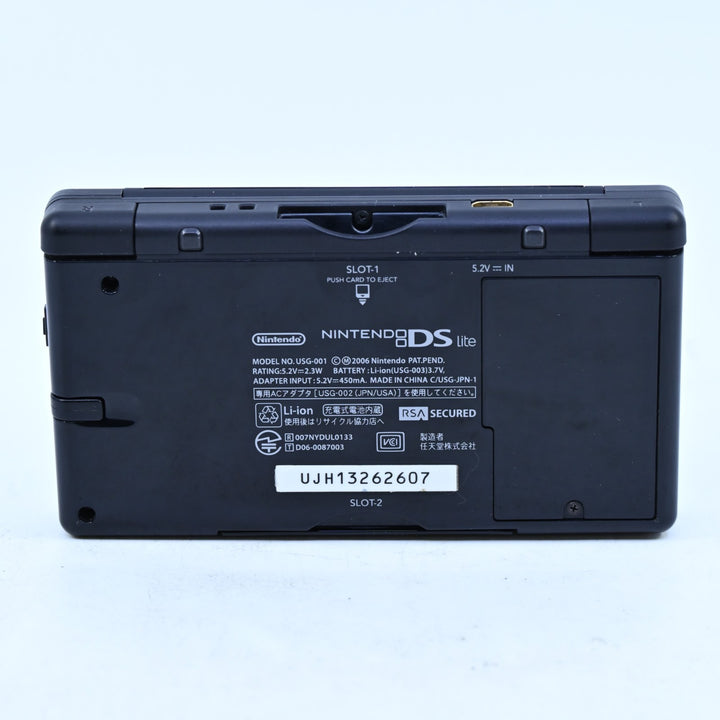 Jet Black - Nintendo DS Lite Boxed Console - USG-001(JPN) - NTSC-J - FREE POST!