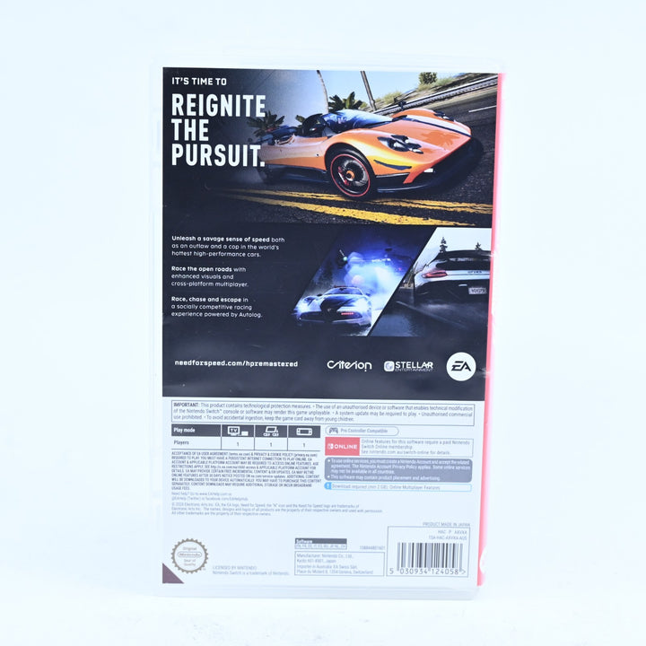 Need for Speed: Hot Pursuit Remastered - Nintendo Switch Game - FREE POST!