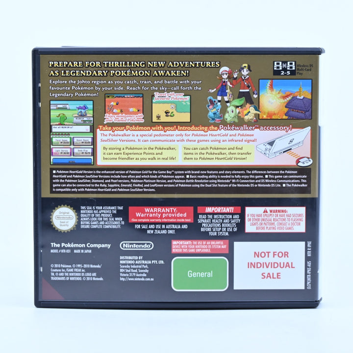 Pokemon HeartGold Version - Nintendo DS Game - PAL + Manual - Heart Gold
