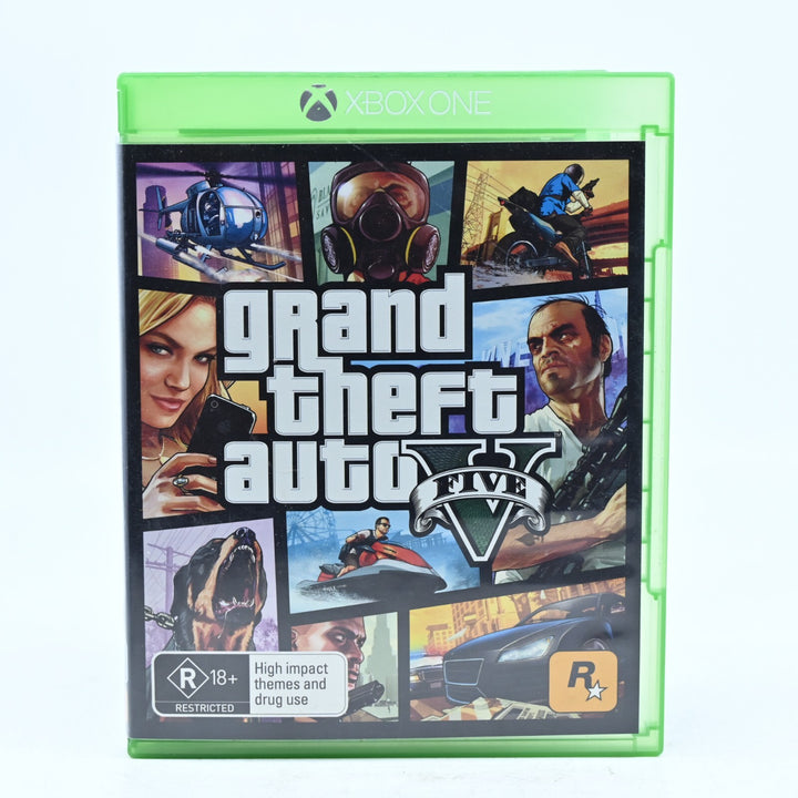 Grand Theft Auto V 5 - Xbox One Game + Manual + Map - PAL - FREE POST!