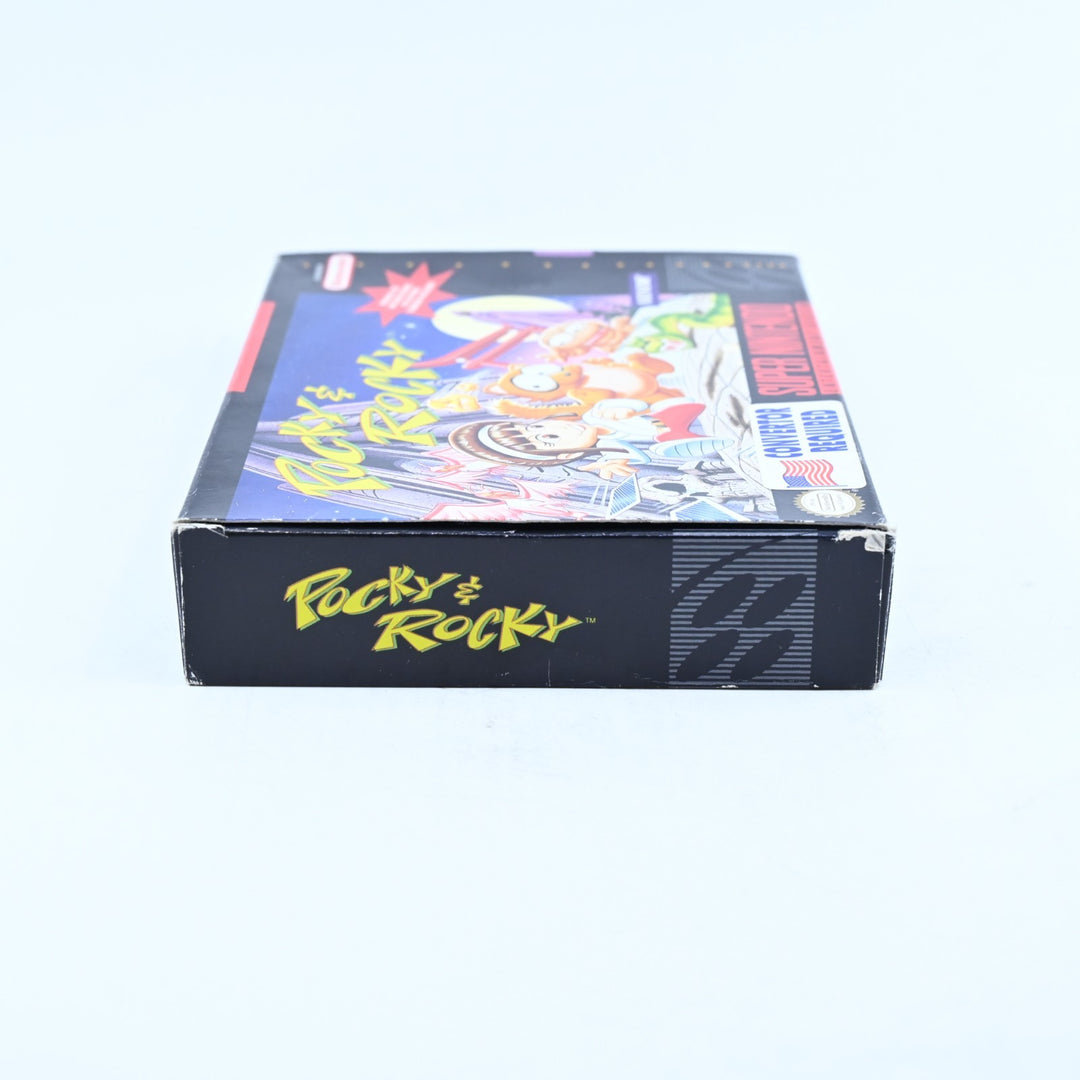 Pocky &amp; Rocky - Super Nintendo / SNES Boxed Game - PAL - FREE POST!