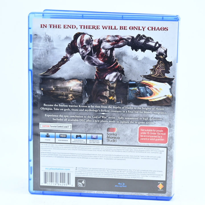 God of War III 3: Remastered - Sony Playstation 4 / PS4 Game - FREE POST!