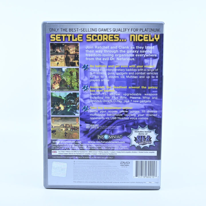 Ratchet & Clank 3: Up Your Arsenal - Sony Playstation 2 / PS2 Game + Manual