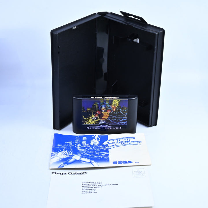 Atomic Runner - Sega Mega Drive Game + Manual - PAL - FREE POST!