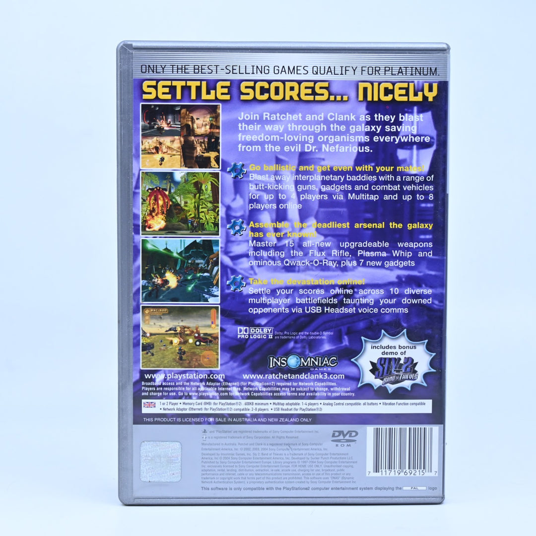 Ratchet & Clank 3: Up Your Arsenal - Sony Playstation 2 / PS2 Game + Manual