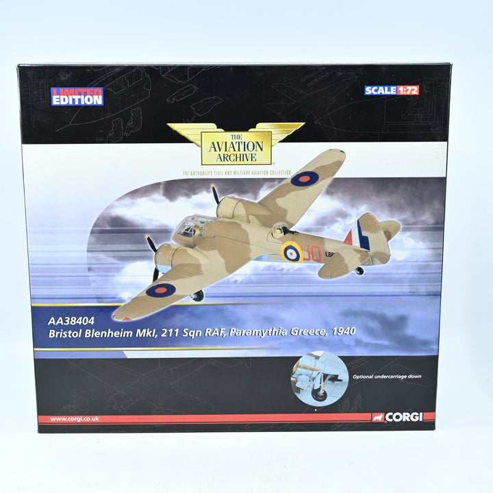 Corgi Aviation 1:72 Bristol Blenheim Mkl 211 SQN RAF AA38404 - Die Cast Plane
