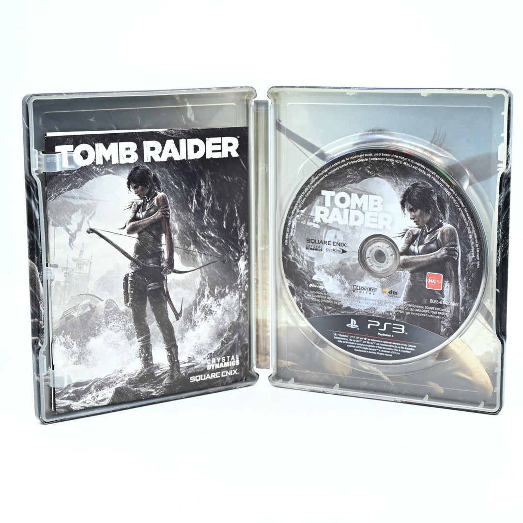 Tomb Raider + Steelbook - Sony Playstation 3 / PS3 Game + Manual - FREE POST!