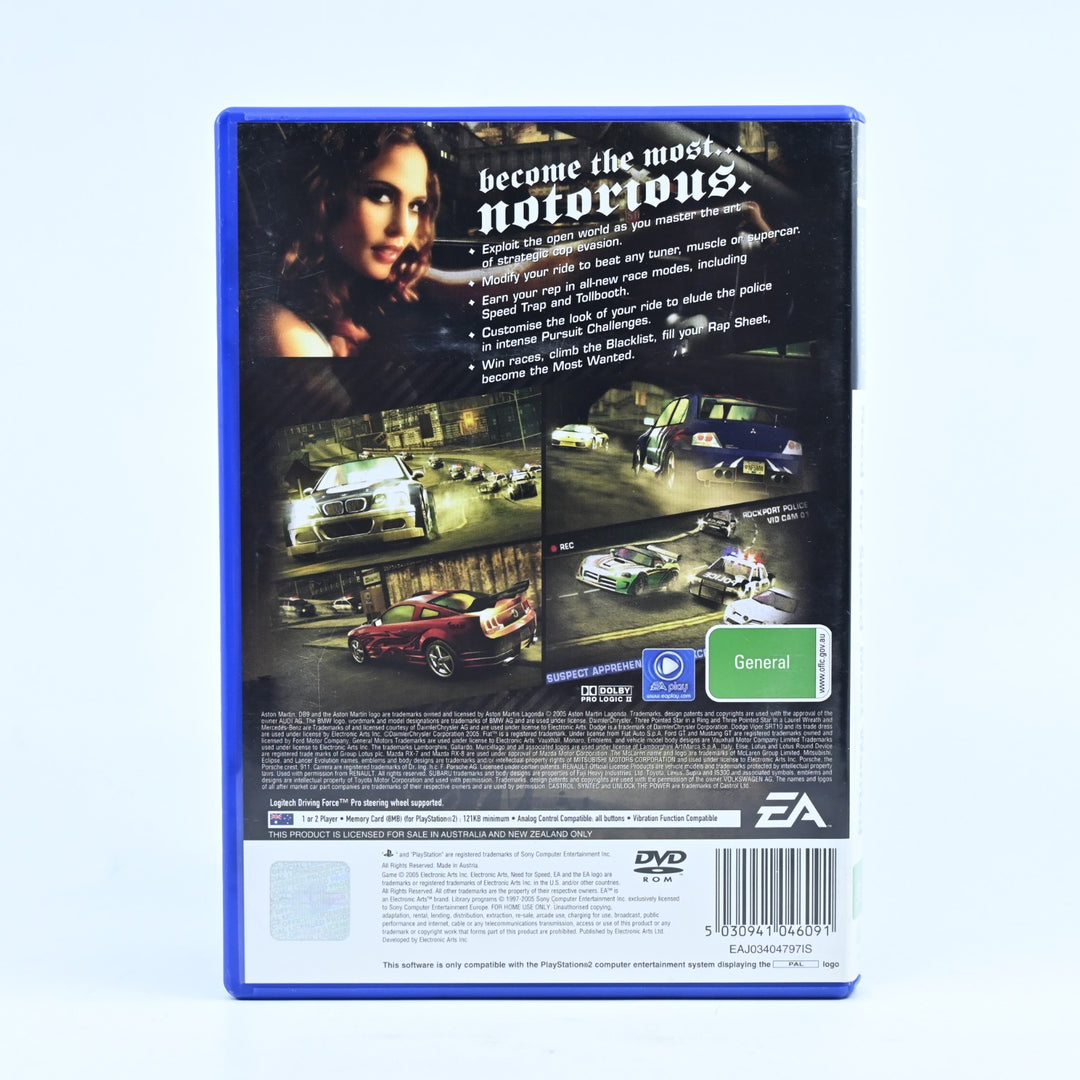 Need for Speed: Most Wanted - Sony Playstation 2 / PS2 Game + Manual - PAL