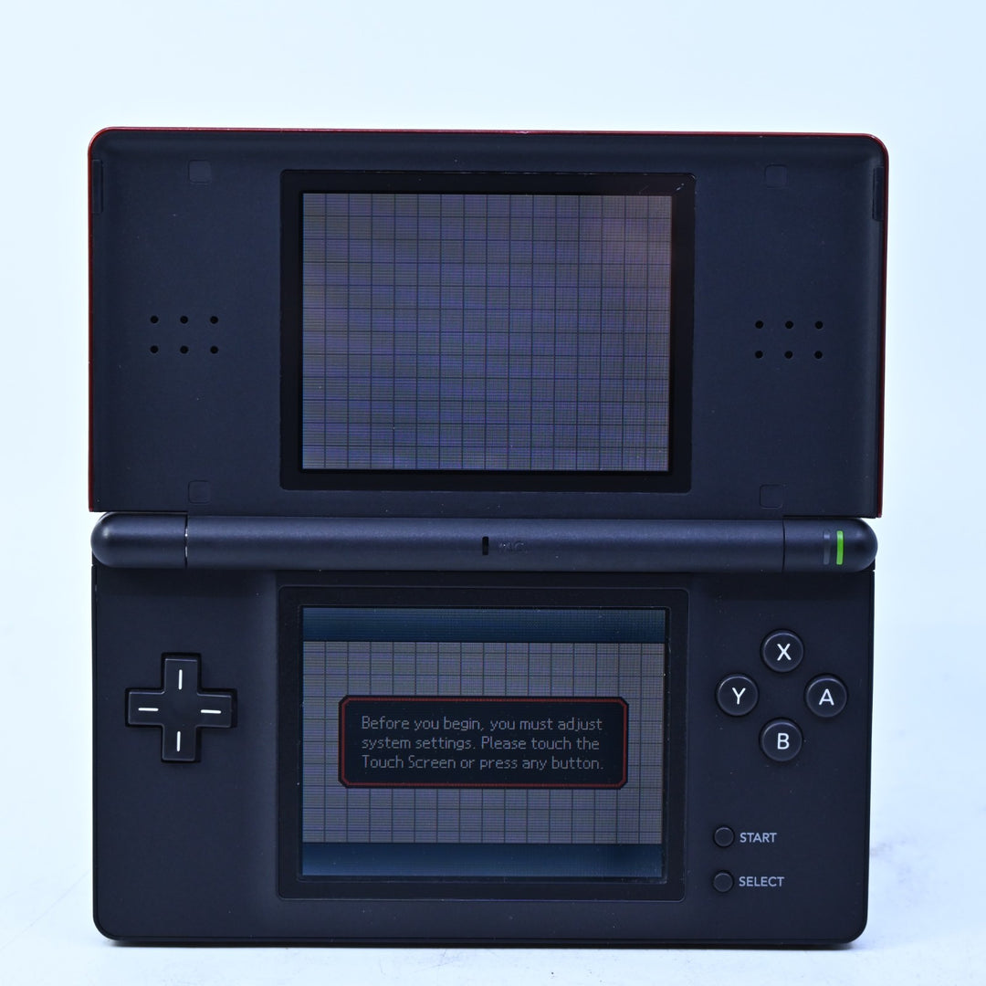 Black &amp; Crimson Red - Nintendo DS Lite Console - USG-001 - FREE POST!