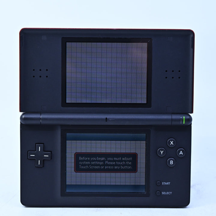 Black &amp; Crimson Red - Nintendo DS Lite Console - USG-001 - FREE POST!