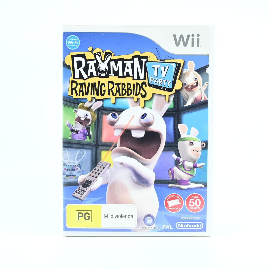 Rayman Raving Rabbids: TV Party - Nintendo Wii Game + Manual - PAL - FREE POST!