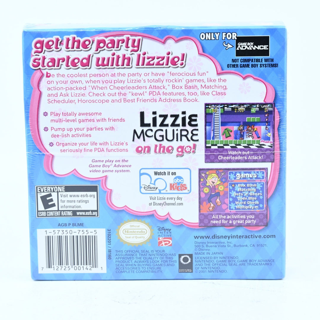 SEALED! Lizzie McGuire: On the Go - Nintendo Gameboy Advance / GBA Boxed Game