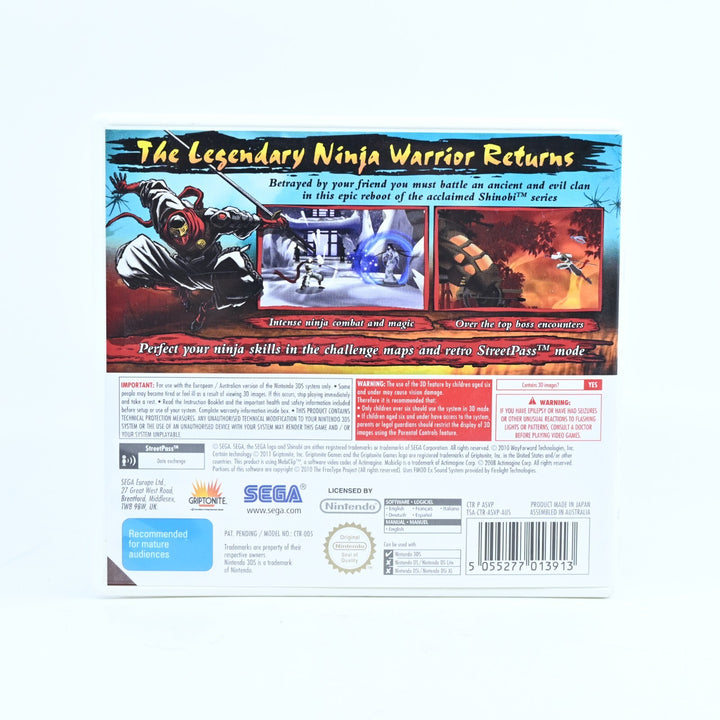 Shinobi - Nintendo 3DS Game - PAL + Manual - FREE POST!
