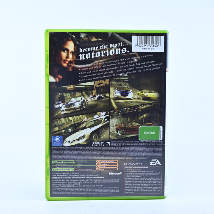 Need for Speed: Most Wanted - Original Xbox Game + Manual - PAL - MINT DISC!