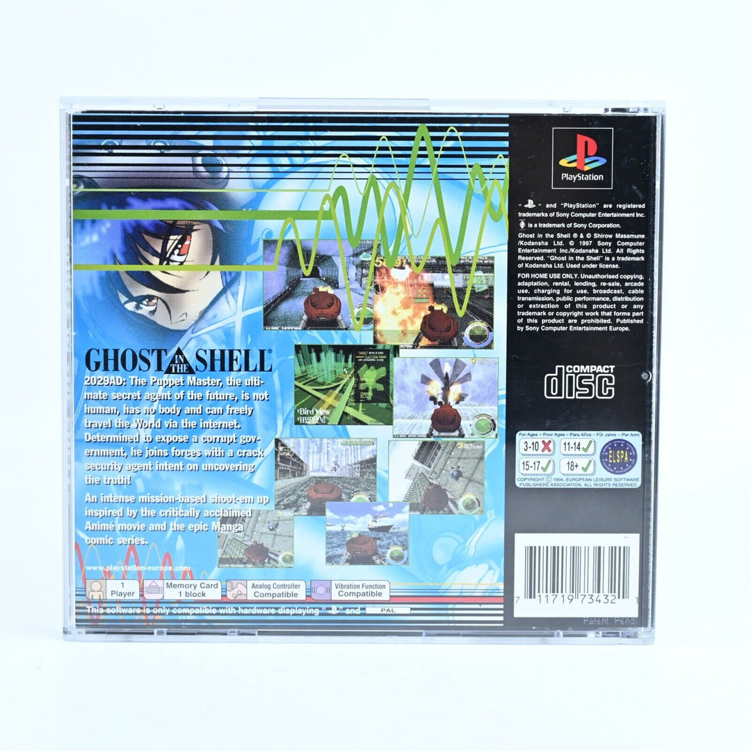 Ghost in the Shell - Sony Playstation 1 / PS1 Game + Manual - PAL - MINT DISC!