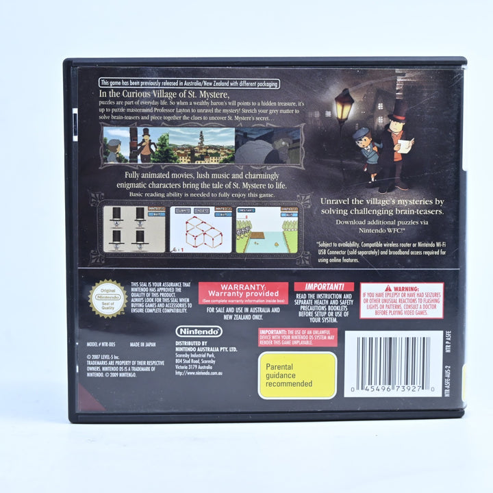 Professor Layton and the Curious Village - Nintendo DS Game - PAL + Manual