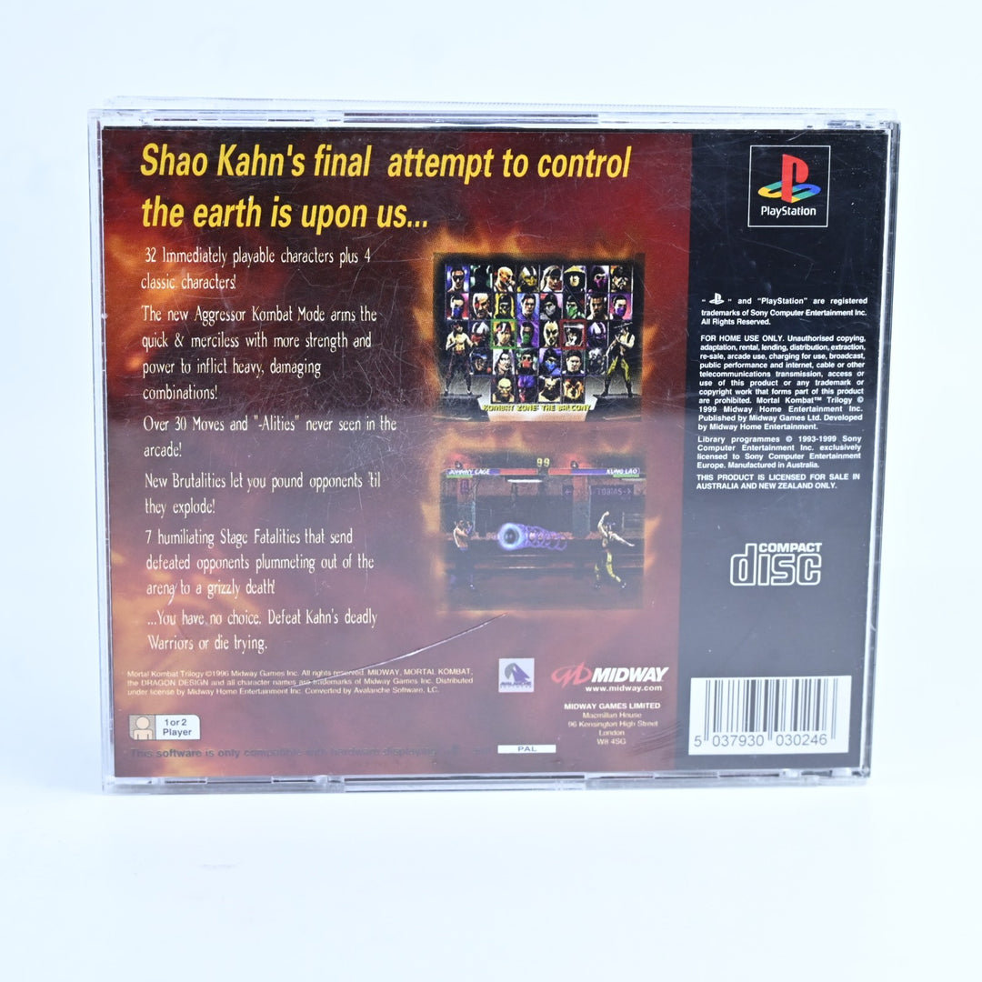 Mortal Kombat Trilogy - Sony Playstation 1 / PS1 Game + Manual - PAL