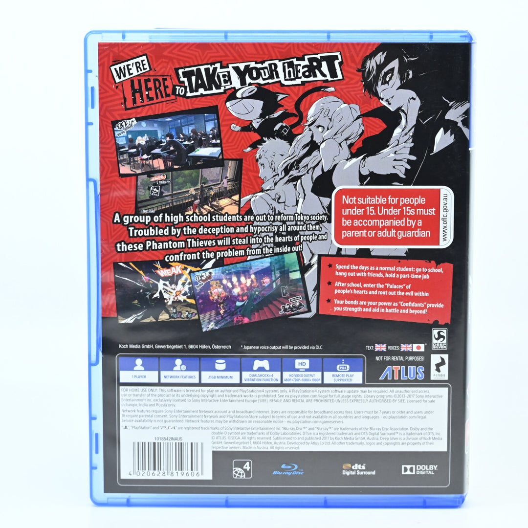 Persona 5 - Sony Playstation 4 / PS4 Game - MINT DISC!