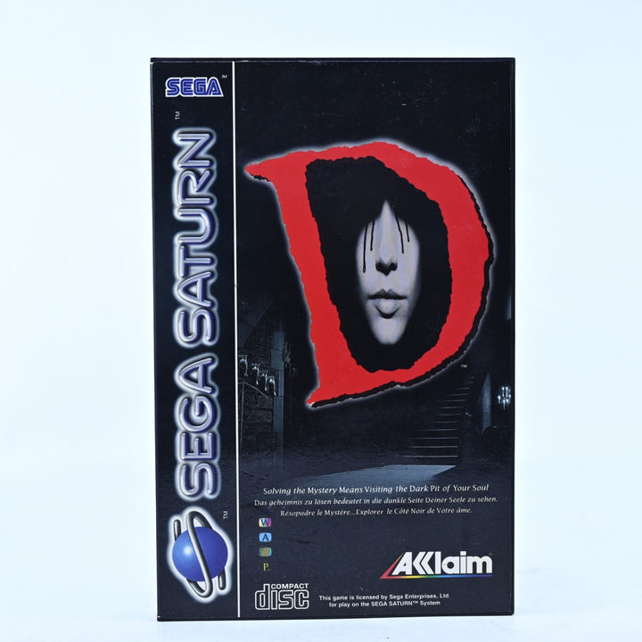 D - Sega Saturn Game + Manual - PAL - MINT DISC!