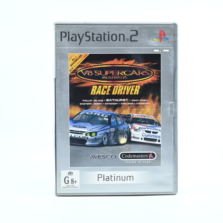 V8 Supercar Race Driver - Sony Playstation 2 / PS2 Game + Manual - MINT DISC!