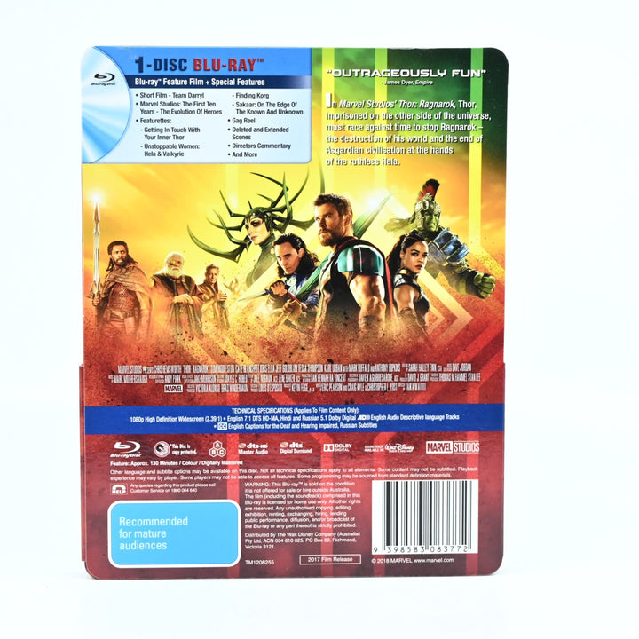 Thor: Ragnarok - Limited Edition Steelbook - Region Free - Blu-ray - MINT DISC!