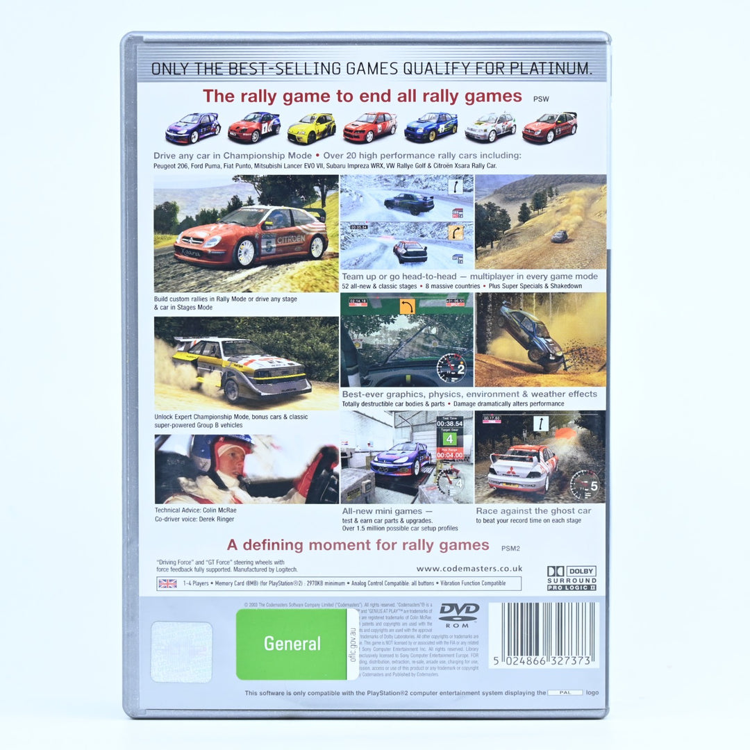 Colin McRae Rally 04 - Sony Playstation 2 / PS2 Game + Manual - PAL - FREE POST!