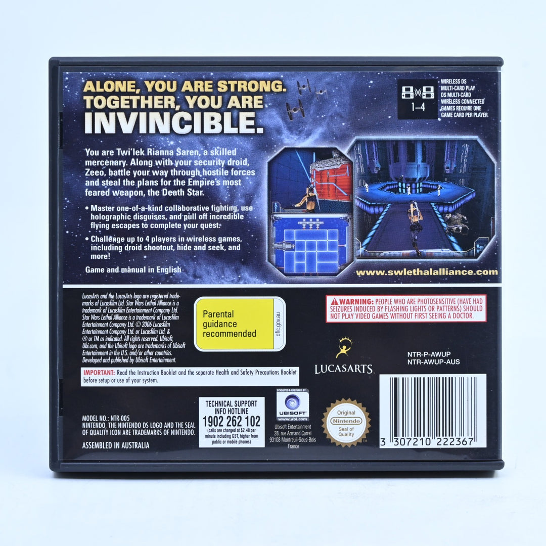 Star Wars Lethal Alliance - Nintendo DS Game - PAL + Manual - FREE POST!