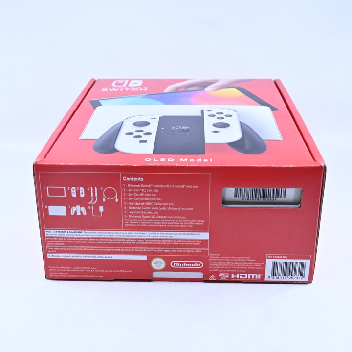 White - Nintendo Switch OLED Boxed Console - HEG-001 - FREE POST!