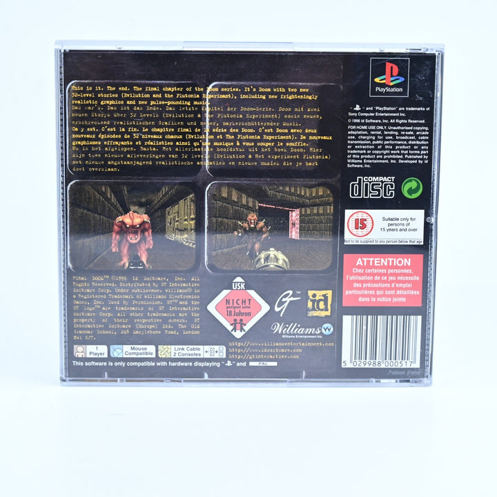 Final Doom - Sony Playstation 1 / PS1 Game + Manual - PAL - MINT DISC!