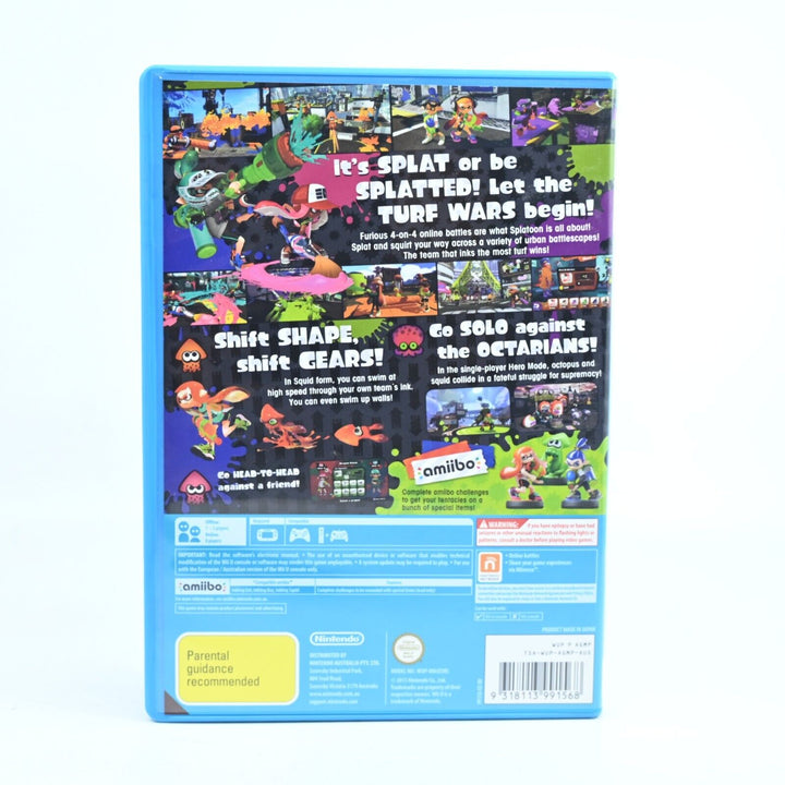 Splatoon - Nintendo Wii U Game - PAL - MINT DISC!