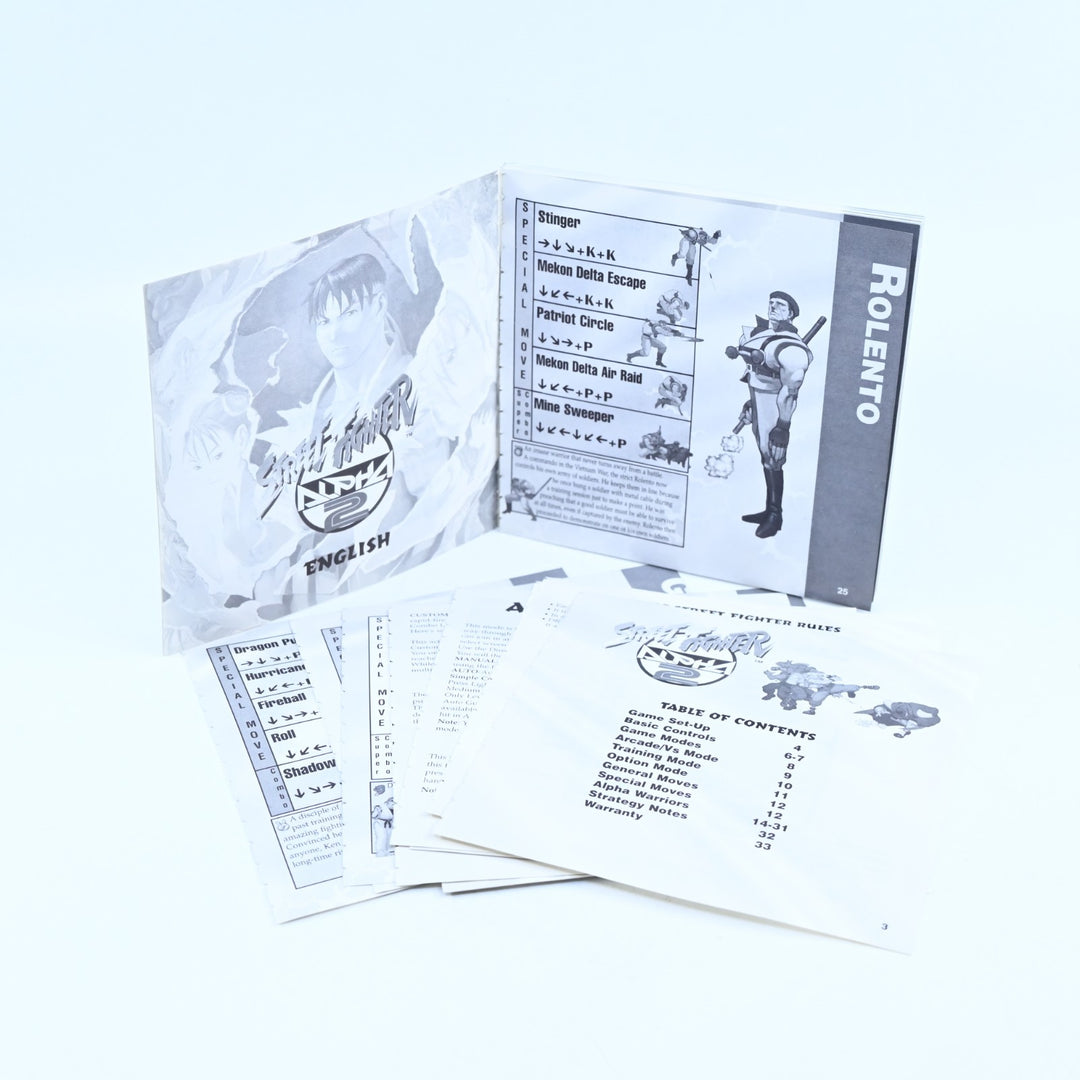 Street Fighter: Alpha 2 - Sony Playstation 1 / PS1 Game + Manual - MINT DISC!