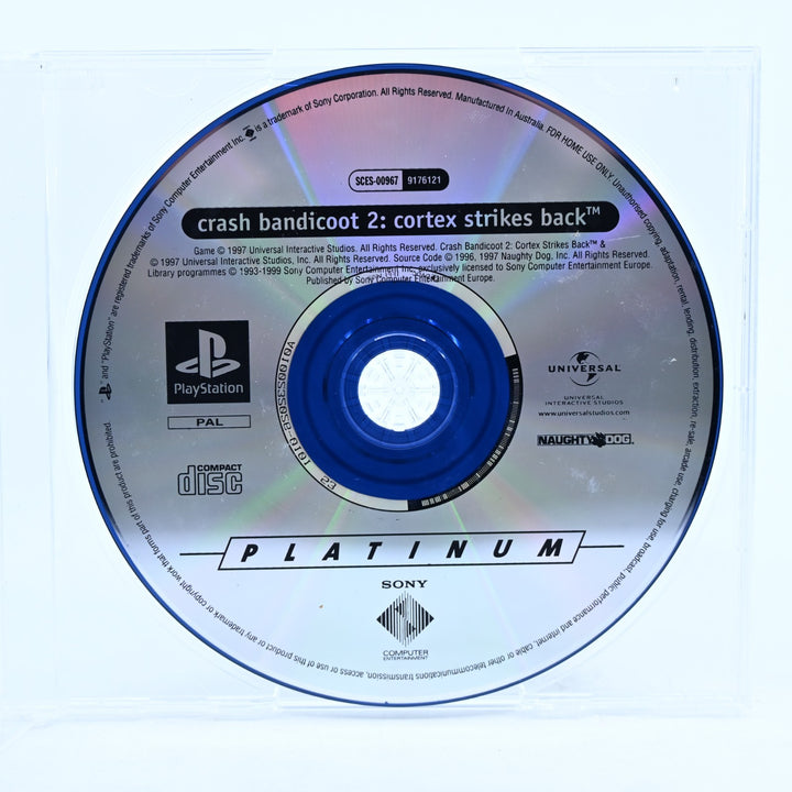 Crash Bandicoot 2: Cortex Strikes Back - PS1 Game - Disc Only - PAL - MINT DISC!