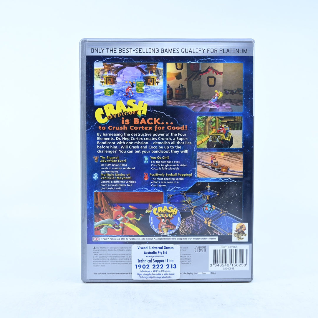 Crash Bandicoot: The Wrath of Cortex - Sony Playstation 2 / PS2 Game + Manual
