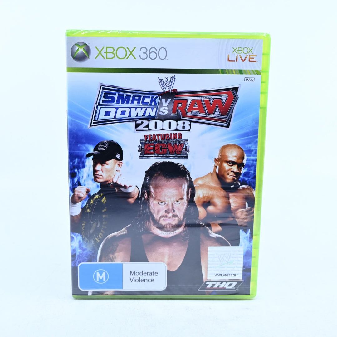 SmackDown vs. Raw 2008 - Xbox 360 Game + Manual - PAL - SEALED!