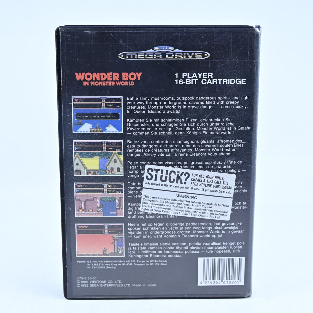 Wonder Boy in Monster World - Sega Mega Drive Game - No Manual - PAL