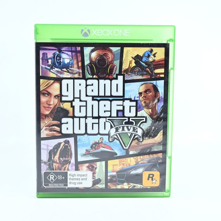 Grand Theft Auto V 5 - Xbox One Game + Manual + Map - PAL - MINT DISC!