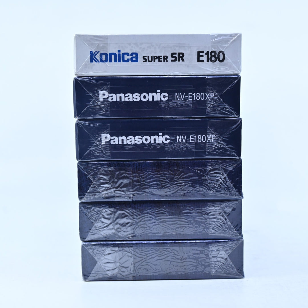 6 x Assorted E-180 Blank VHS Cassette Tape - PAL - VHS