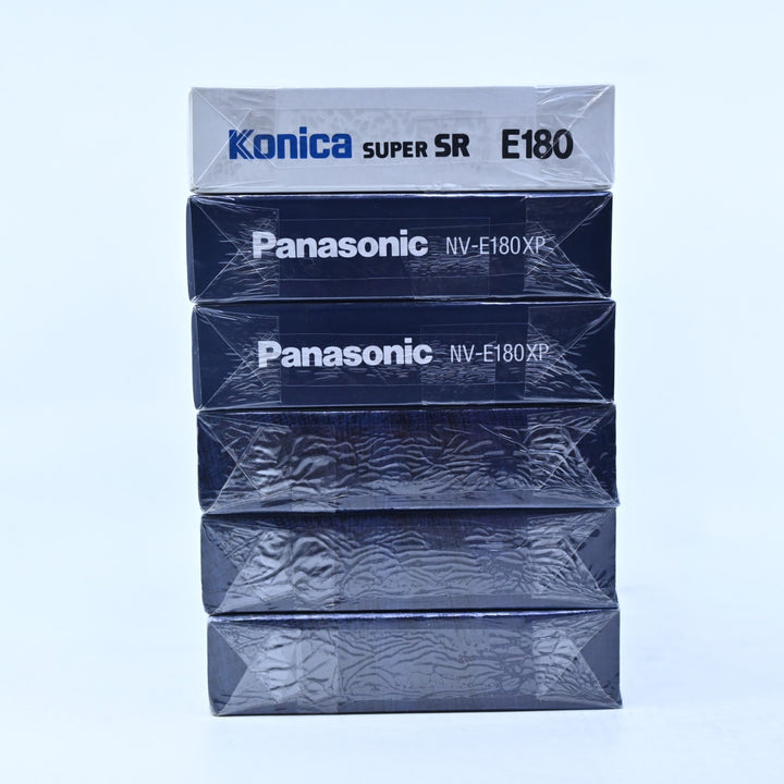 6 x Assorted E-180 Blank VHS Cassette Tape - PAL - VHS