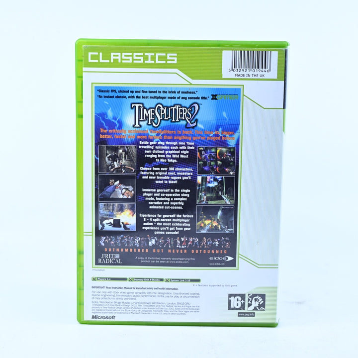 TimeSplitters 2 - Original Xbox Game + Manual - PAL - MINT DISC!
