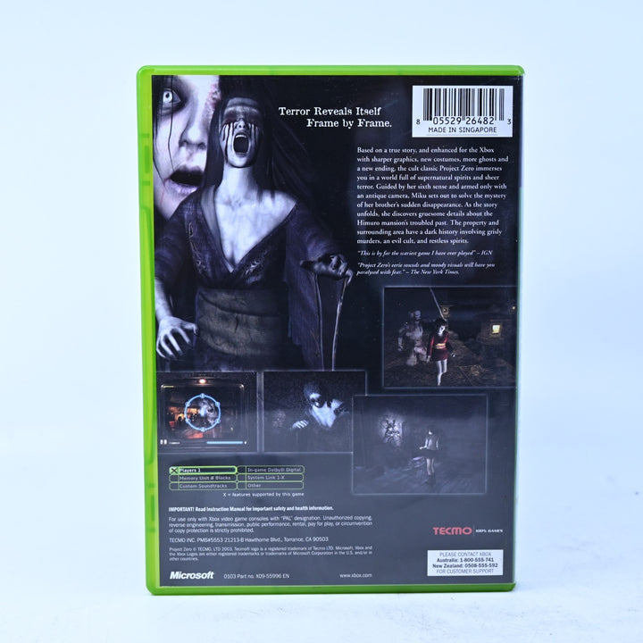 Project Zero - Original Xbox Game + Manual - PAL - MINT DISC!