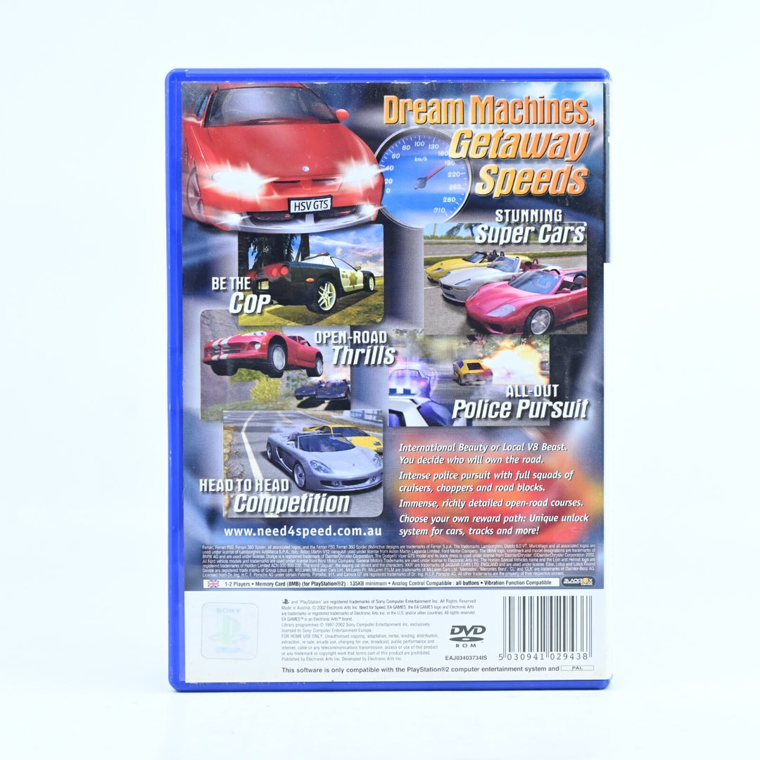 Need for Speed: Hot Pursuit 2 - Sony Playstation 2 / PS2 Game + Manual - PAL